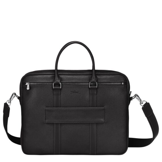 Longchamp Le Foulonné Briefcase Black Samdam Retail